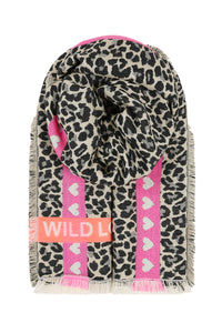 Ombré’ Wild Love’ Leopard Print Scarf