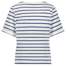 Load image into Gallery viewer, Red Button Terry Stripe Short Sleeve T- Shirt
