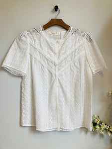 White Broderie Anglaise Shirt