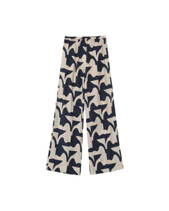 Grace and Mila ‘Marine Pavot’ Geometric Print Trousers