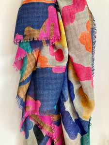 Ombré Multi Coloured Wool Scarf