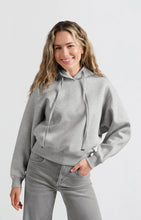 Load image into Gallery viewer, YAYA Soft Grey Crop Hoodie
