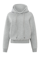 Load image into Gallery viewer, YAYA Soft Grey Crop Hoodie
