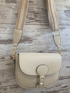 Italian Leather Saddle Bag