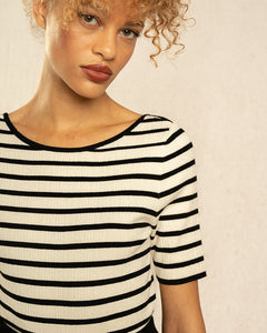 Grace and Mila Ribbed Stripe T Shirt